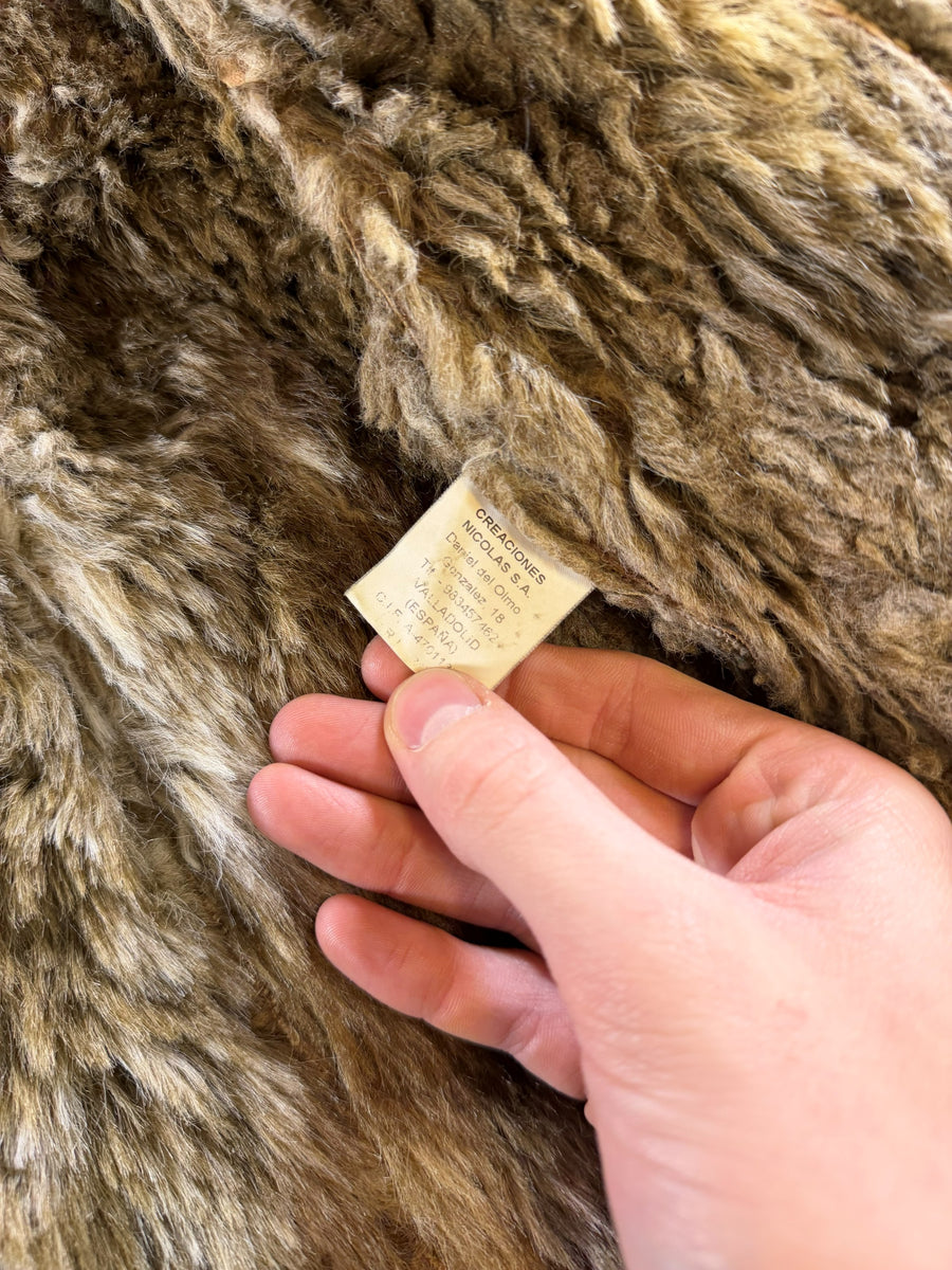 Vintage Dressing Afghaanse jas bruin dames maat S