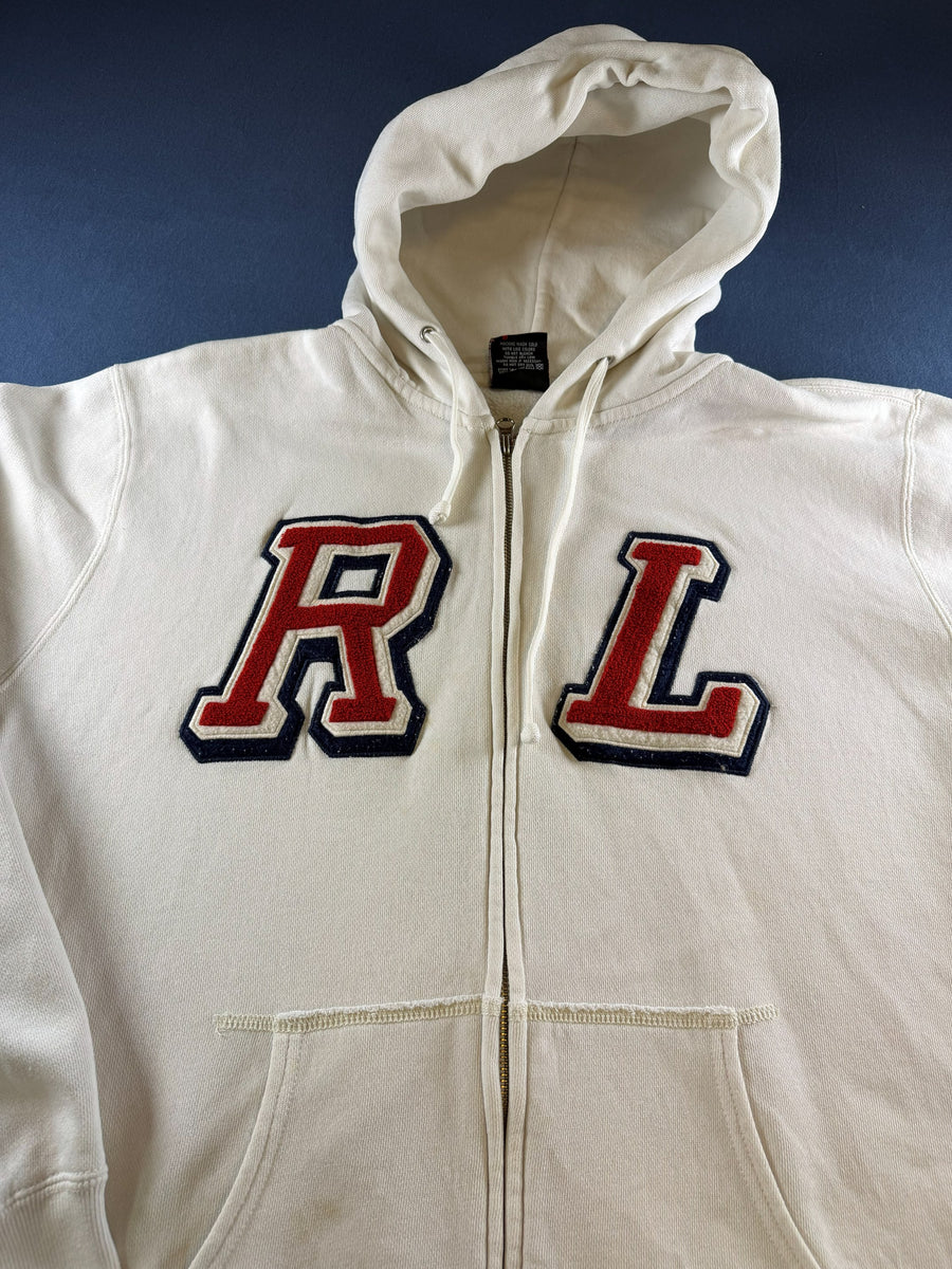 Ralph Lauren Hoodie met rits wit print