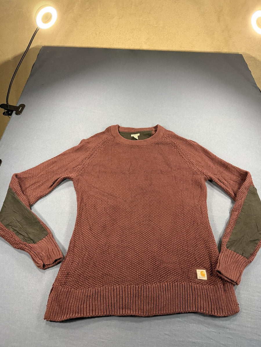 Rood Carhartt grofgebreide trui maat L (chunky knit pullover)