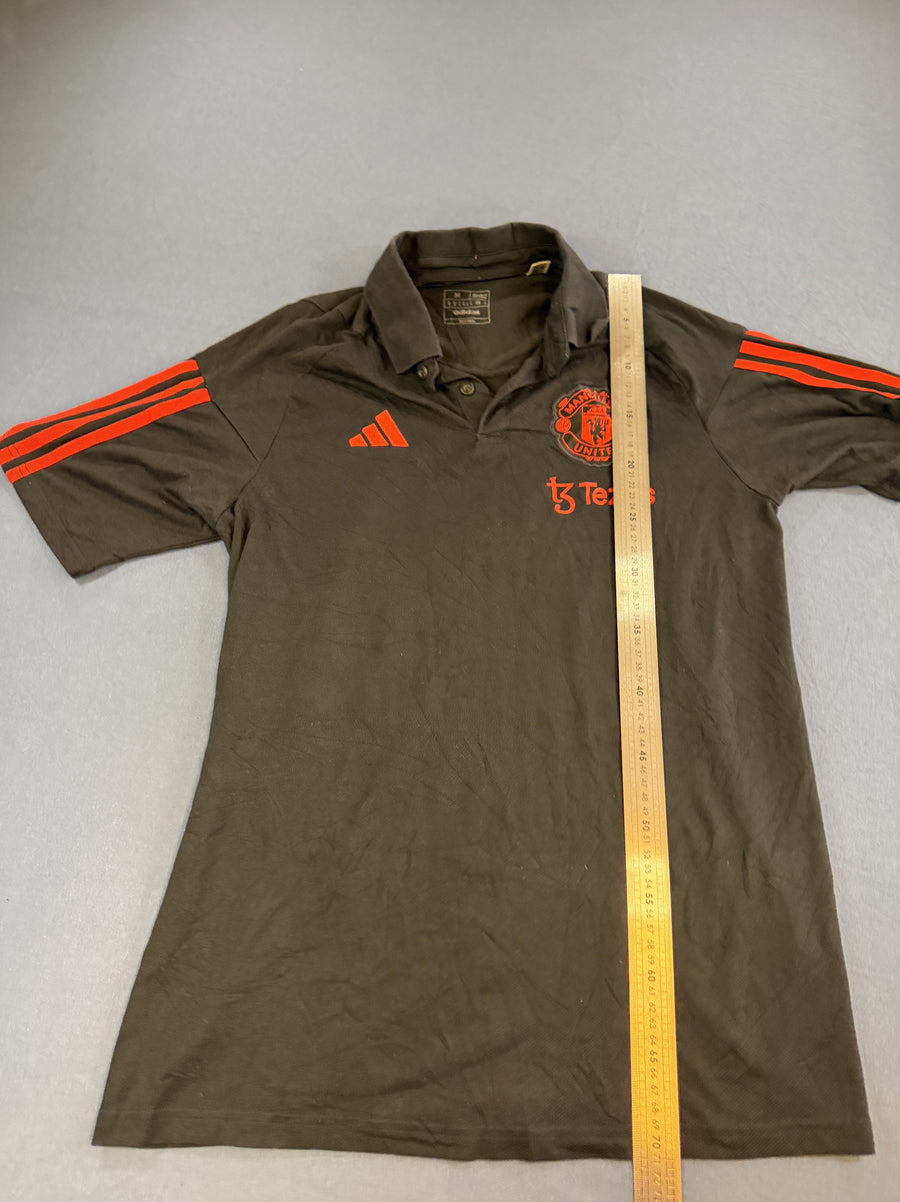 Zwart adidas Manchester United sportpolo (trainingsshirt), maat M