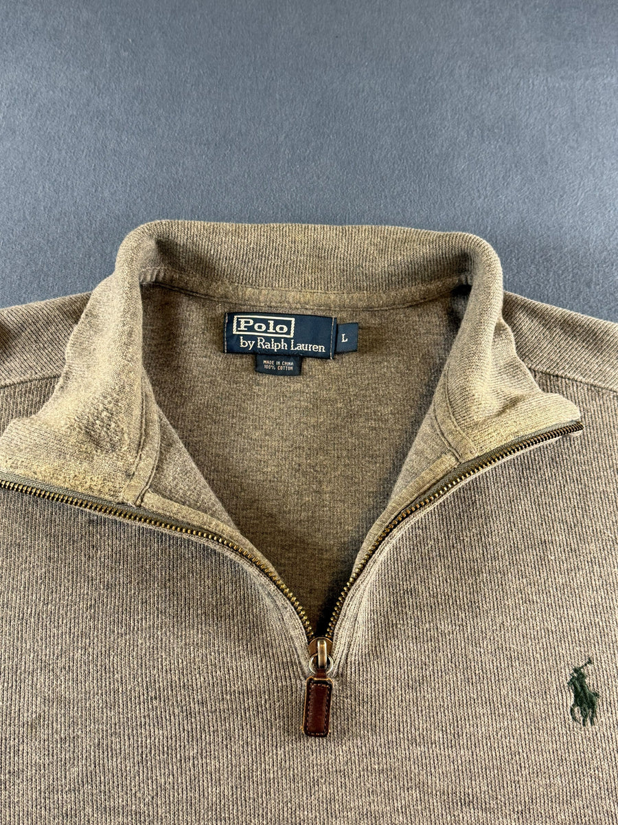 Polo Ralph Lauren trui grijs heren maat L katoen sweater sweatshirt pullover hoodie