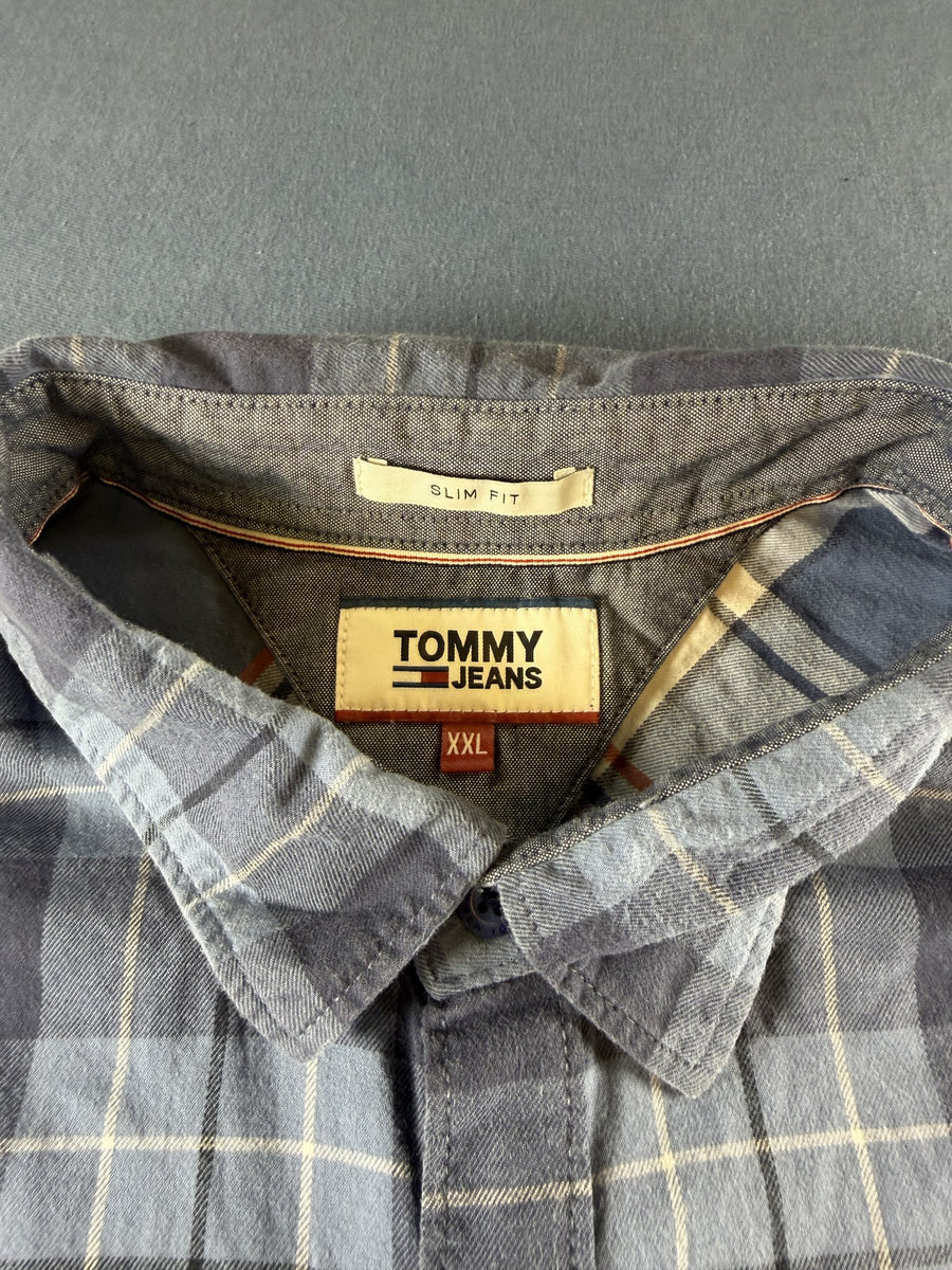 Tommy Jeans Blouse blauw geruit