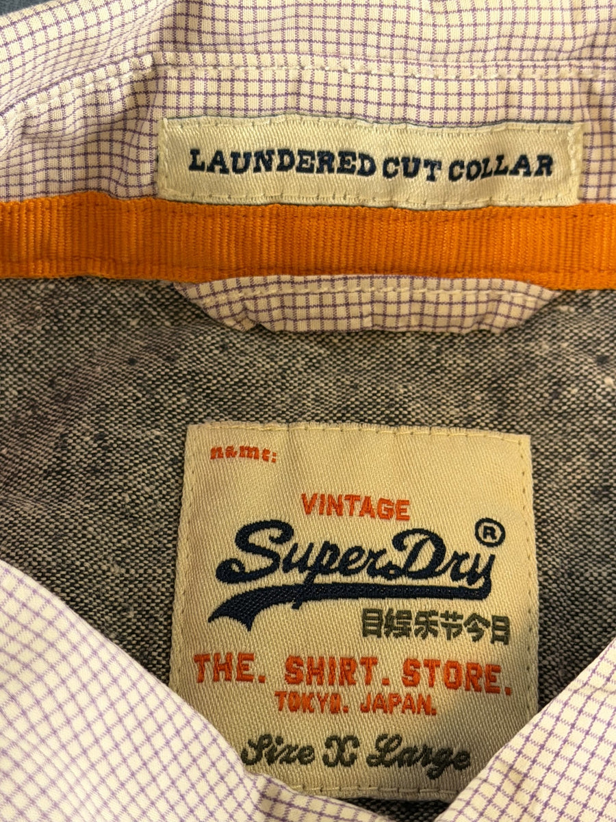Superdry Blouse wit geruit