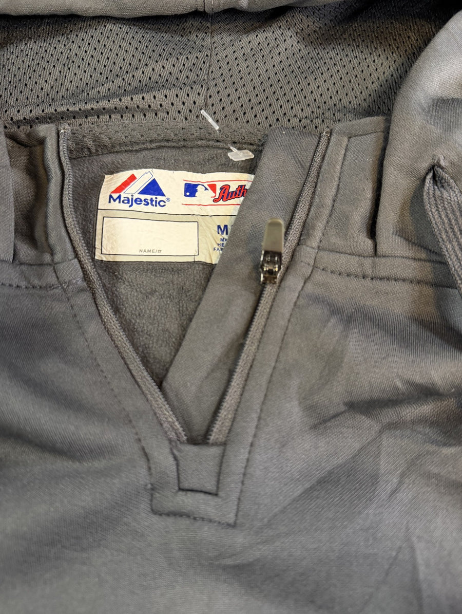 Grijze Chicago Cubs sweater (hoodie / capuchonvest), maat M - Majestic