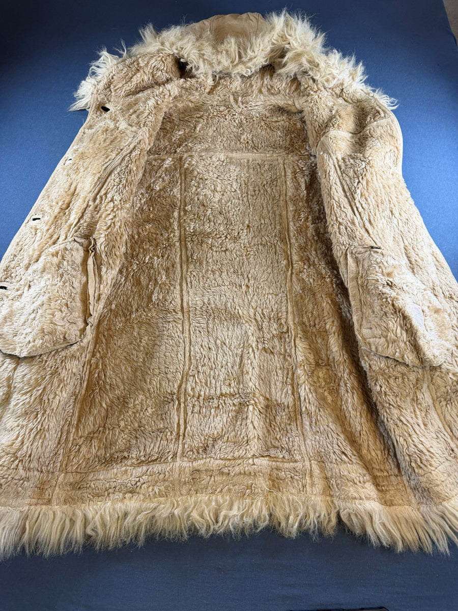 Vintage Dressing Afghaanse jas beige dames maat M