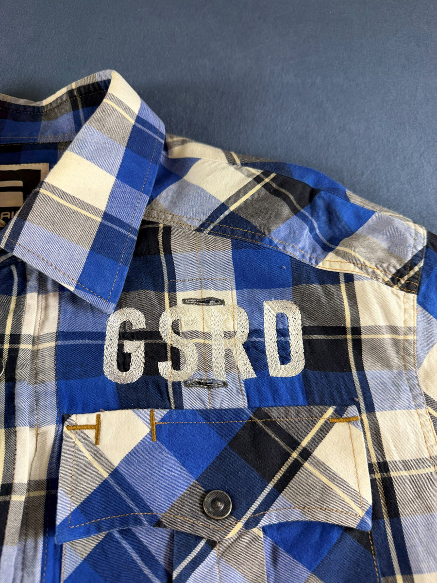 G-Star Blouse blauw geruit