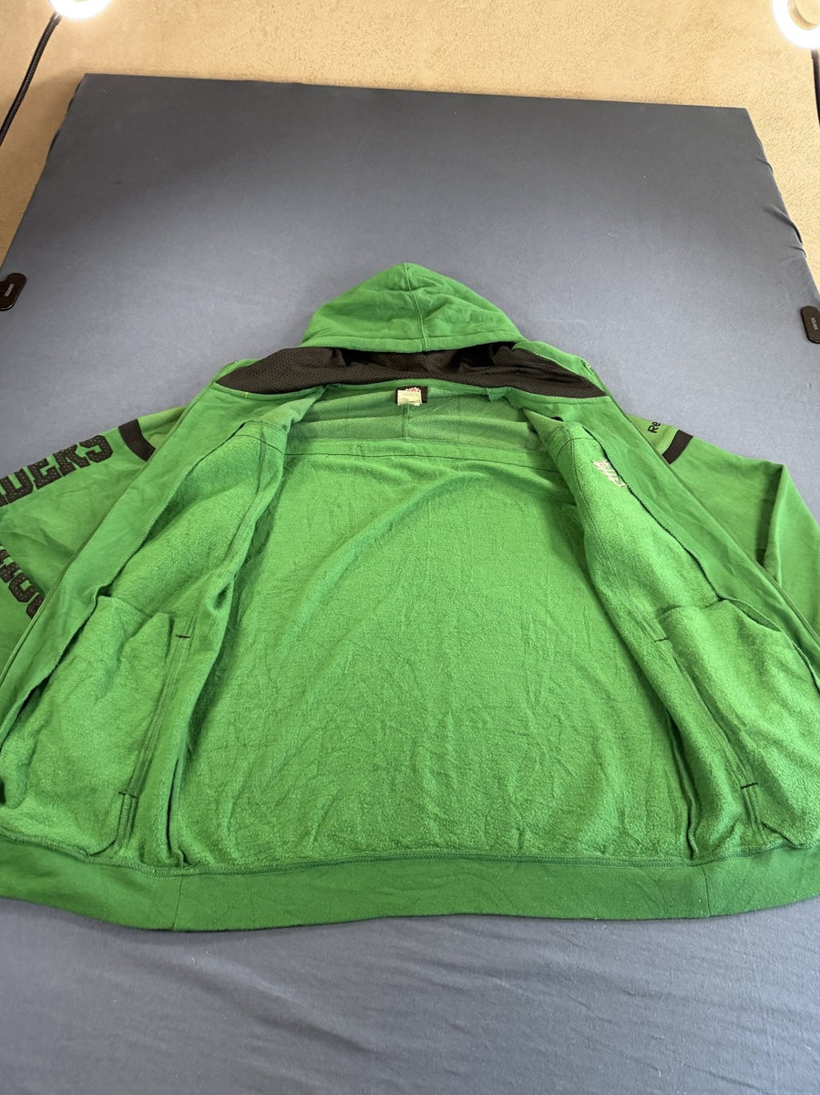 Groen Reebok ritsvest met CFL-clublogo (fleecevest), maat S