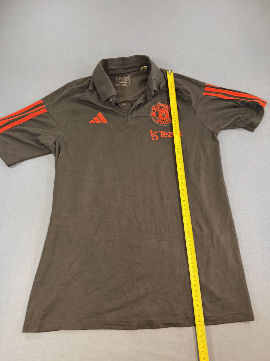 Zwart adidas Manchester United sportpolo (trainingsshirt), maat M