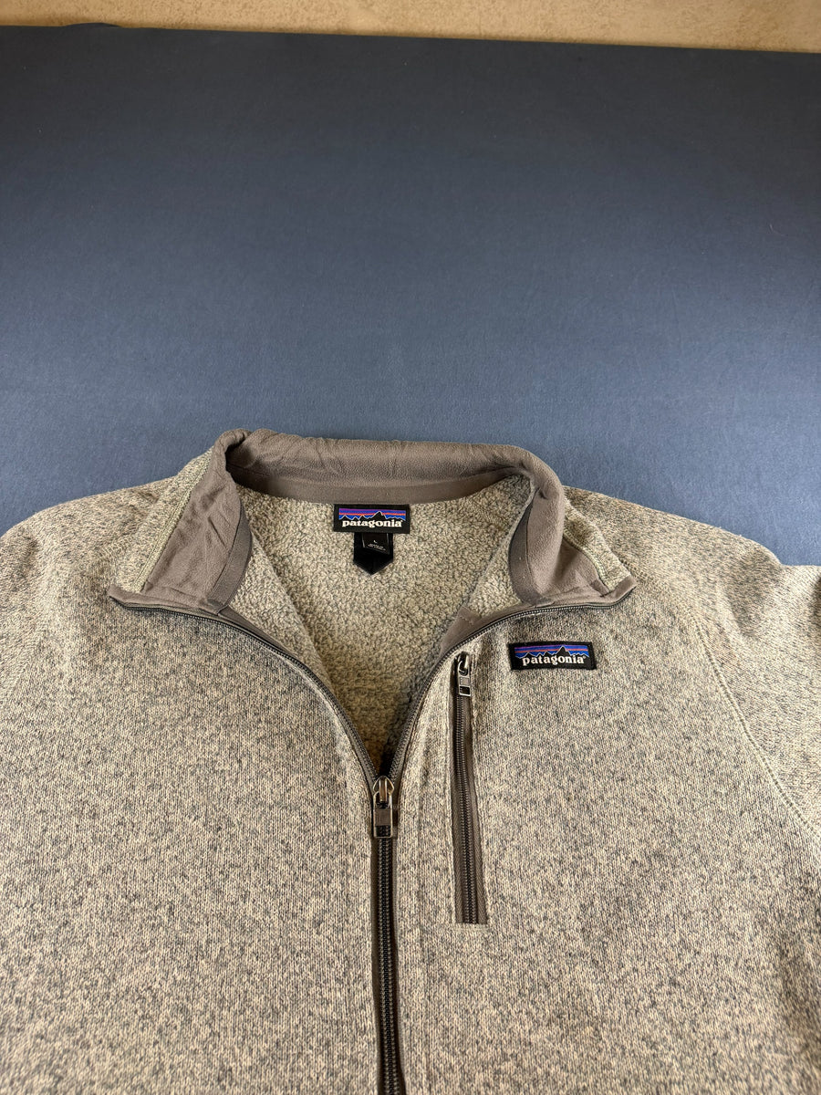 Patagonia fleece vest grijs gemêleerd heren maat L fleecevest fleecejack vintage