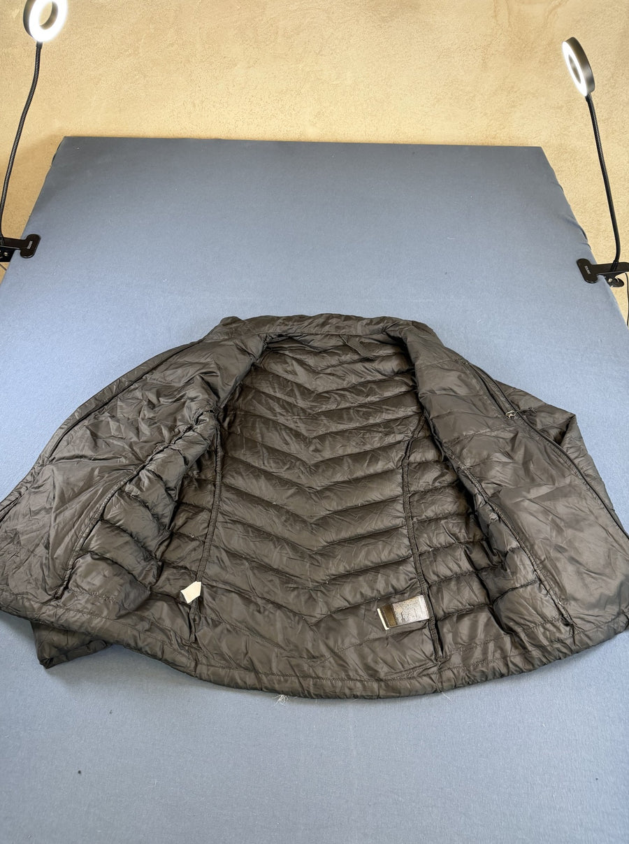 Zwart donsjack van The North Face, maat M (puffer / gewatteerde winterjas met afneembare capuchon)