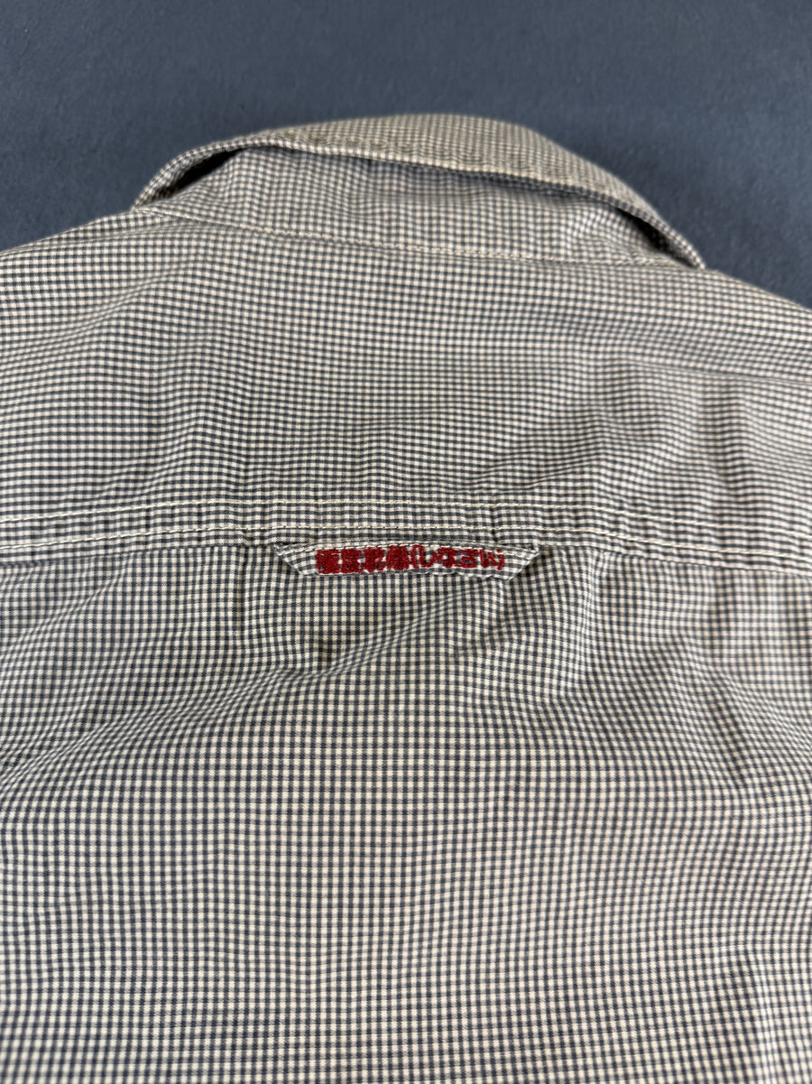 Blauw geruit Superdry herenoverhemd maat M (flanelblouse / houthakkershemd)