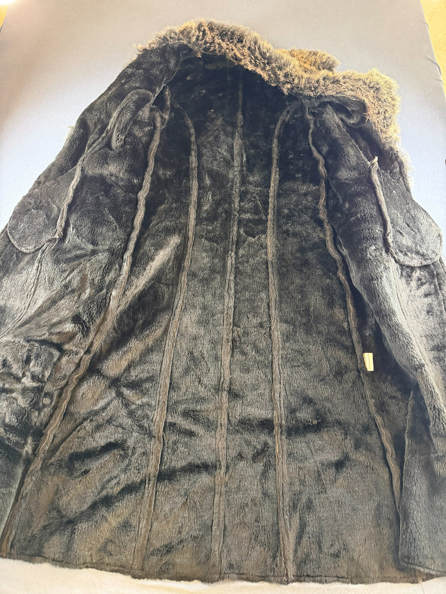 Vintage Dressing Afghaanse jas bruin dames maat M