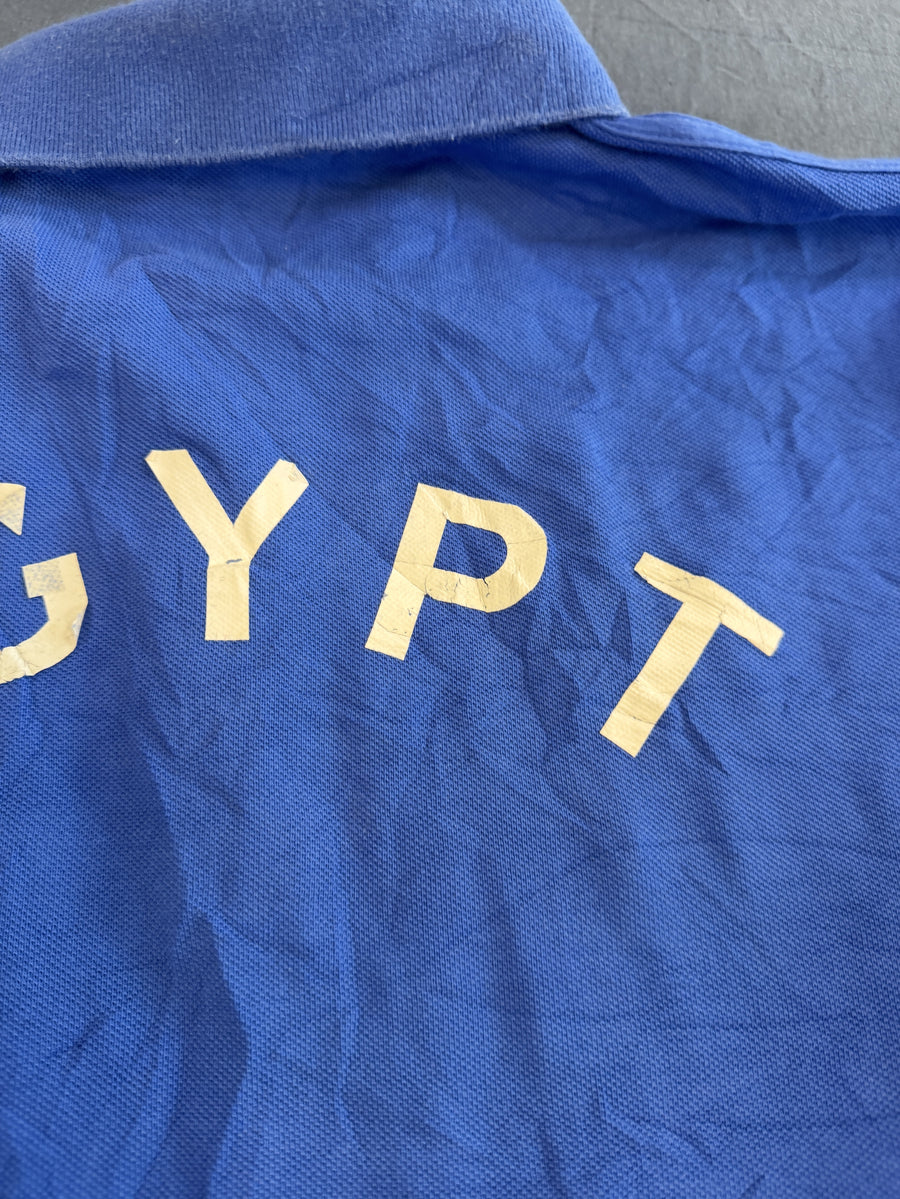 Blauw adidas voetbalshirt Egypte (sportpolo), maat S