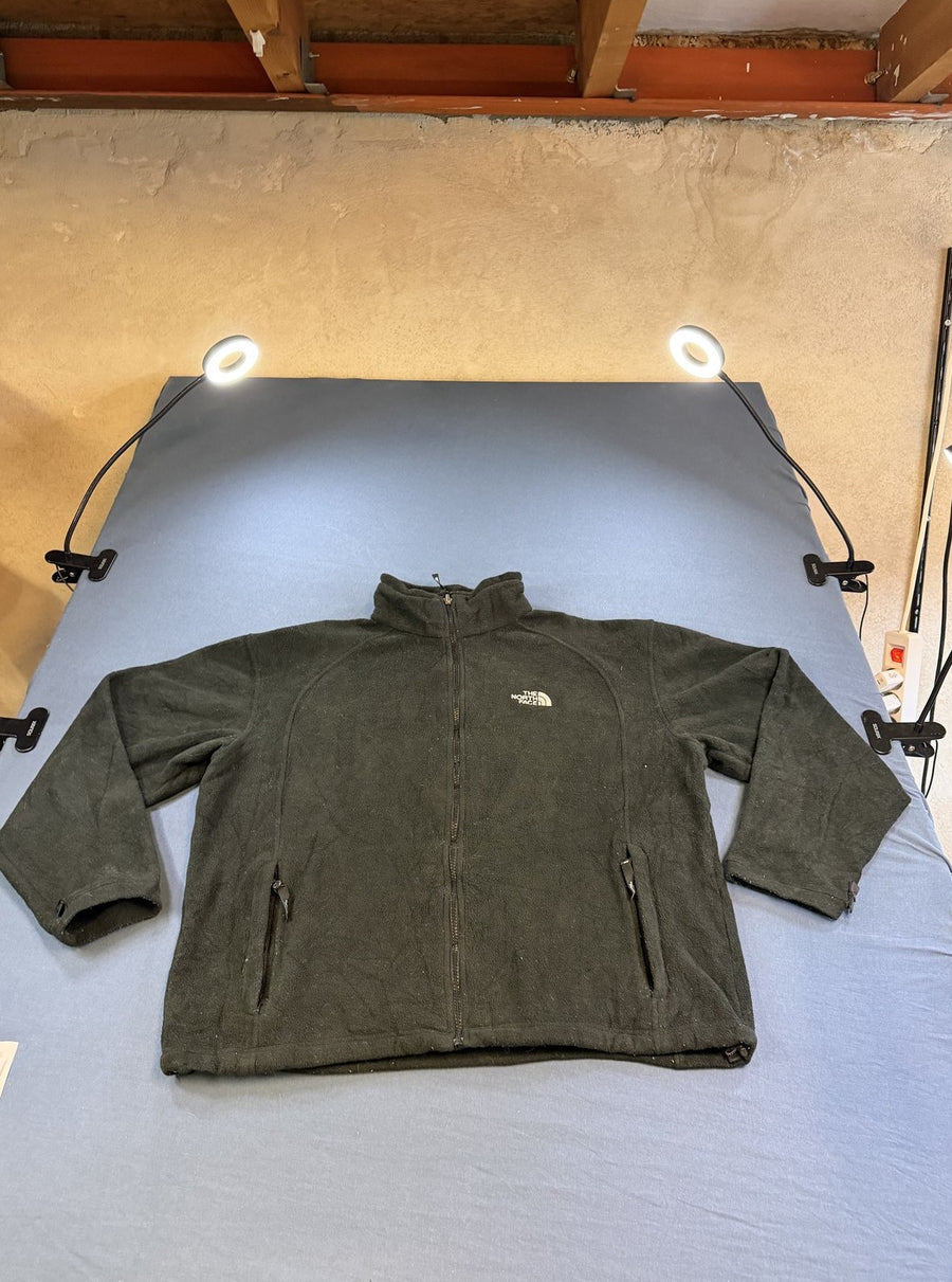 Zwart fleecevest (fleecetrui) van The North Face met doorlopende rits