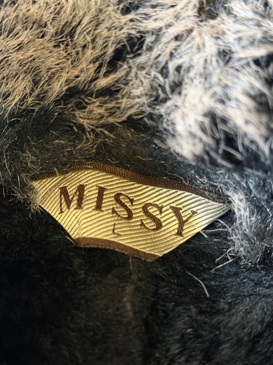 Zwarte Afghaanse jas dames (lammy coat / penny coat) maat L