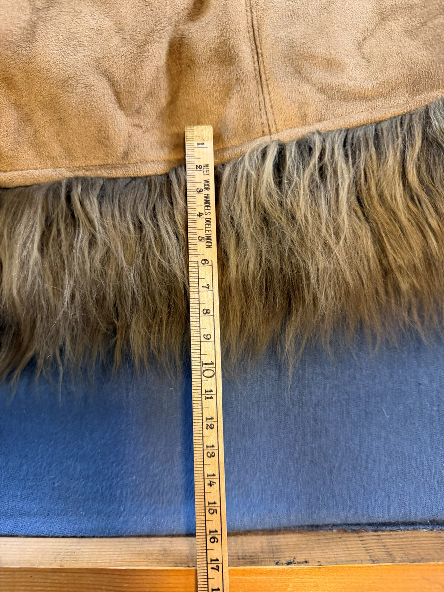 Vintage Dressing Afghaanse jas bruin dames maat XL