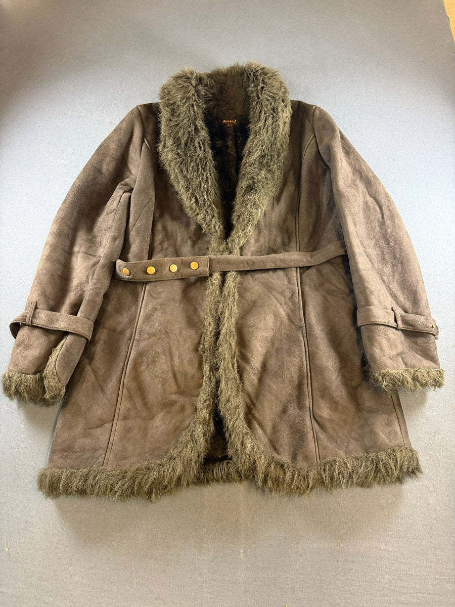 Vintage Dressing Afghaanse jas zwart dames maat L