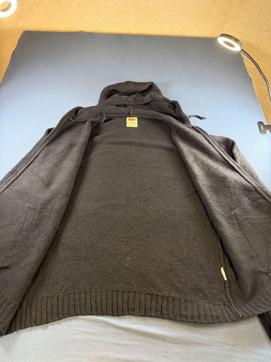 Levi's Hoodie met rits zwart