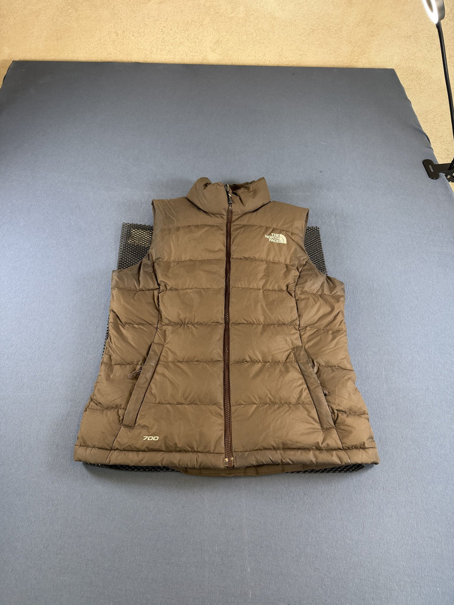 Bruin gilet (donsgilet / bodywarmer), The North Face 700, dames maat S