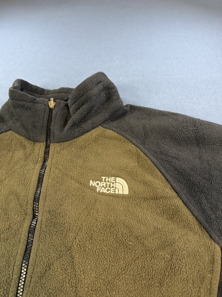 Rood The North Face fleecevest met colourblock mouwen (fleecetrui), maat L