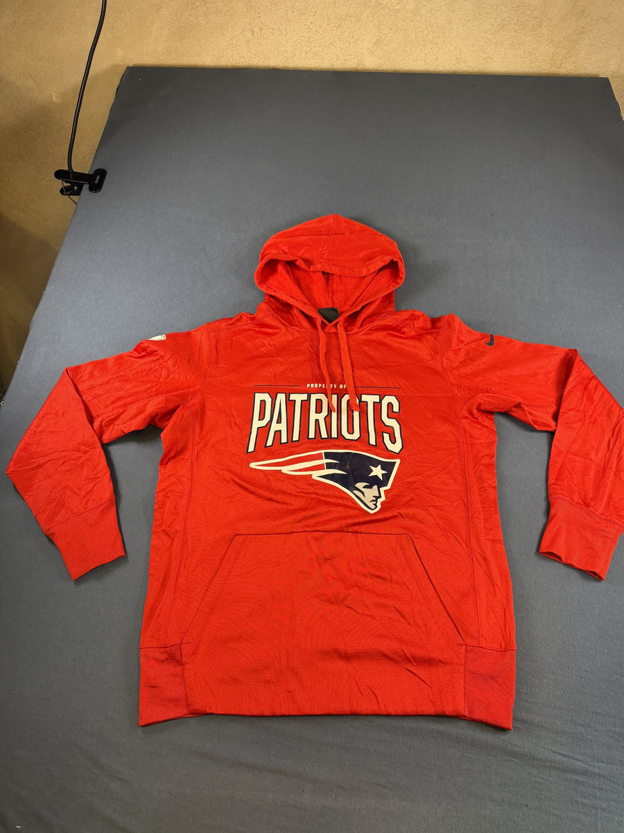 Rood NFL New England Patriots sweatshirt van Nike (fleecevest / fleecetrui), maat M