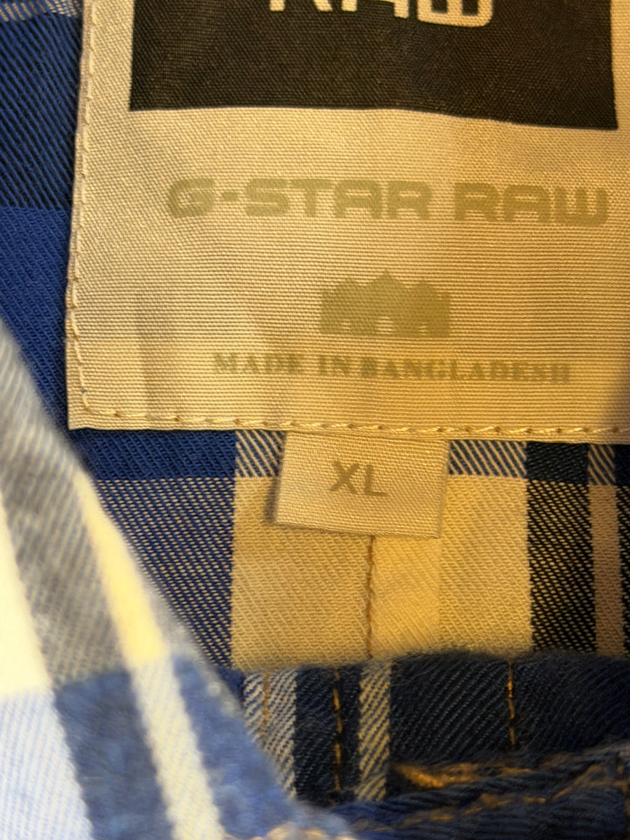 G-Star Blouse blauw geruit