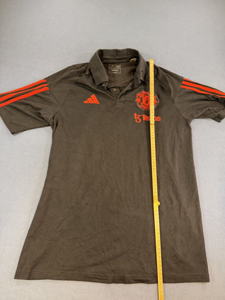 Zwart adidas Manchester United sportpolo (trainingsshirt), maat M