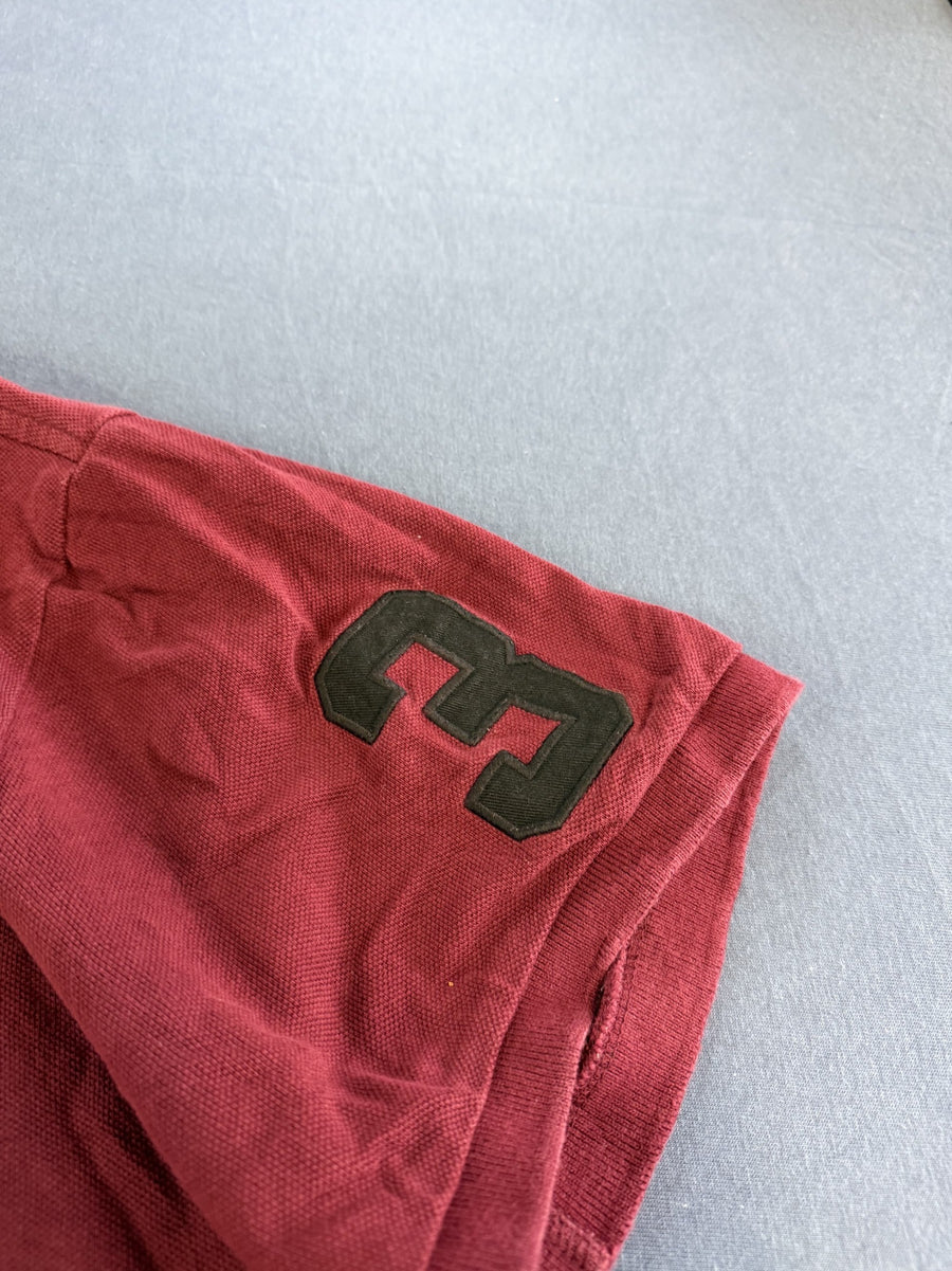 Rood Polo Ralph Lauren Houston chenille shirt (poloshirt / polo, maat XL)