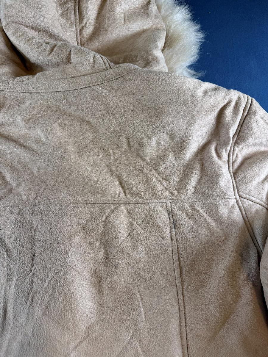 Vintage Dressing Afghaanse jas beige dames maat M