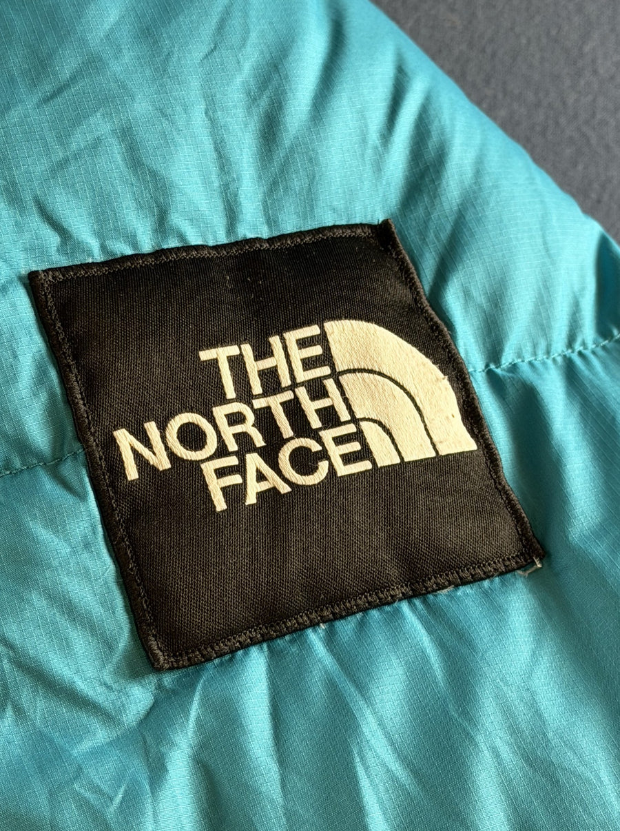Blauwe The North Face jas, maat M (puffer jack / gewatteerde winterjas)
