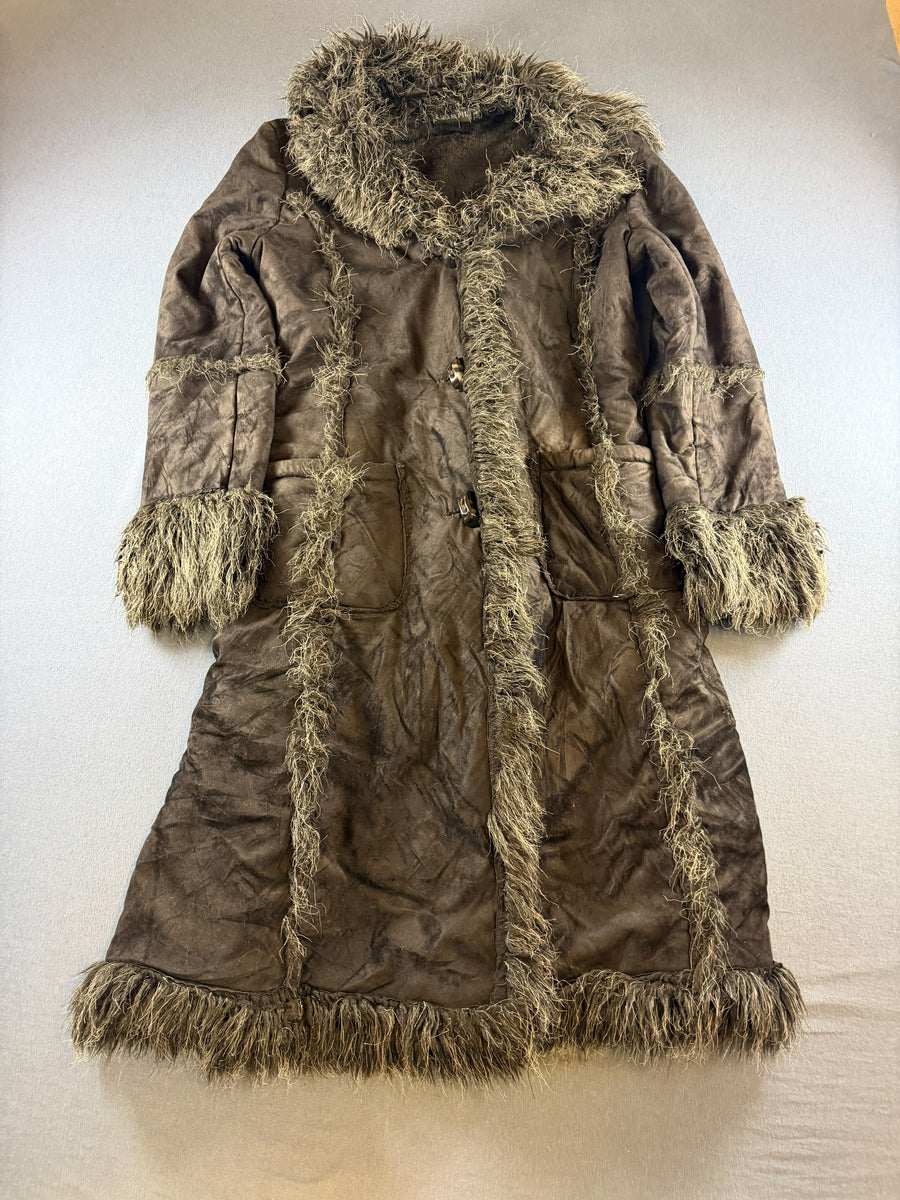Vintage Dressing Afghaanse jas zwart dames maat L