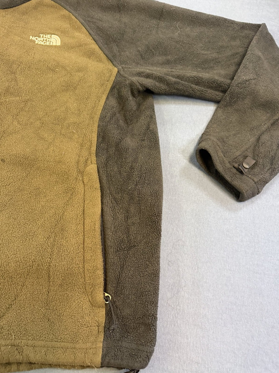 Rood The North Face fleecevest met colourblock mouwen (fleecetrui), maat L