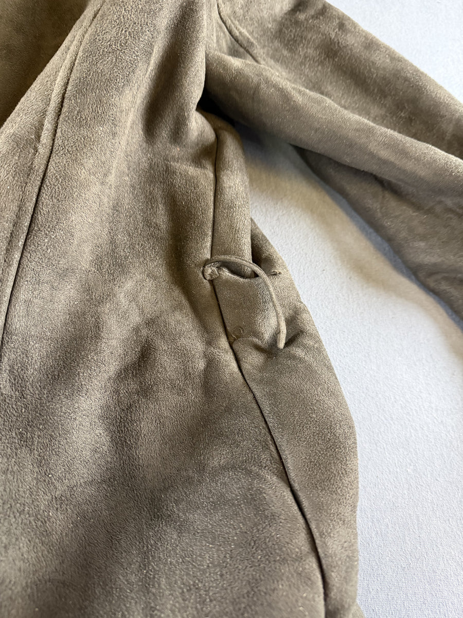 Zwarte Afghaanse jas dames (lammy coat / penny coat) maat L