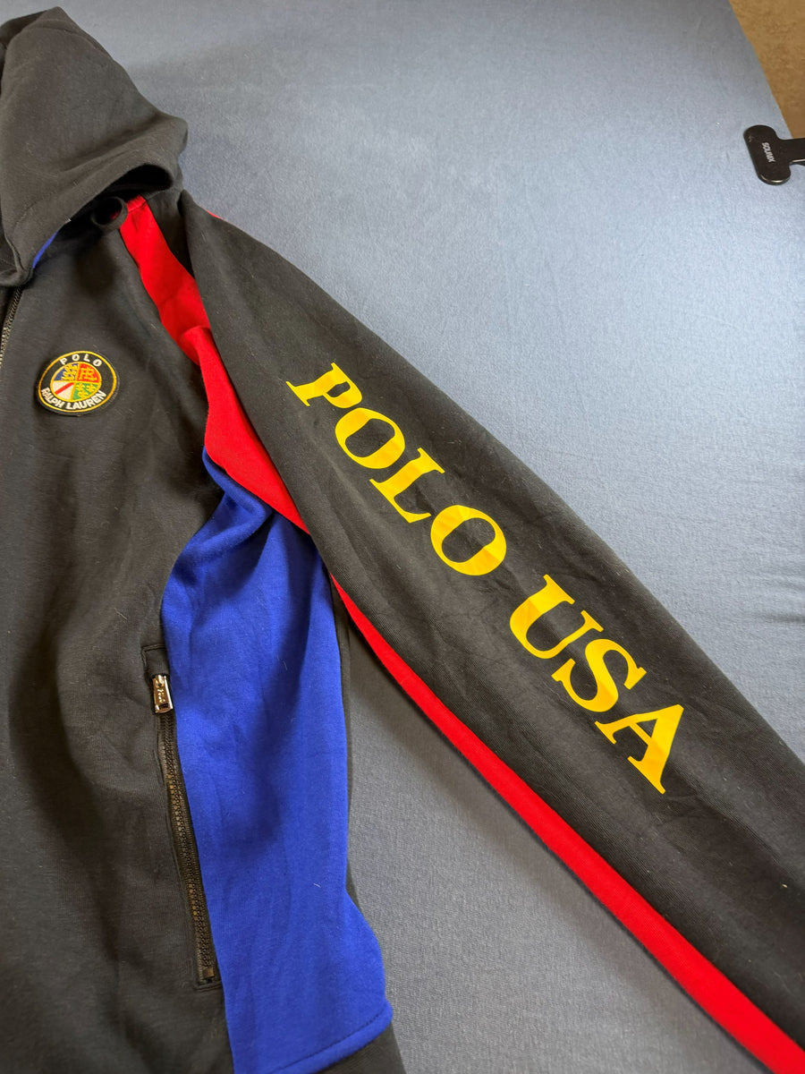 Polo Ralph Lauren Hoodie met rits zwart print